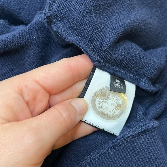 Versace Navy Blue Graphic Zip Sweatshirt Sz 8A 128 cm - Picture 16 of 16